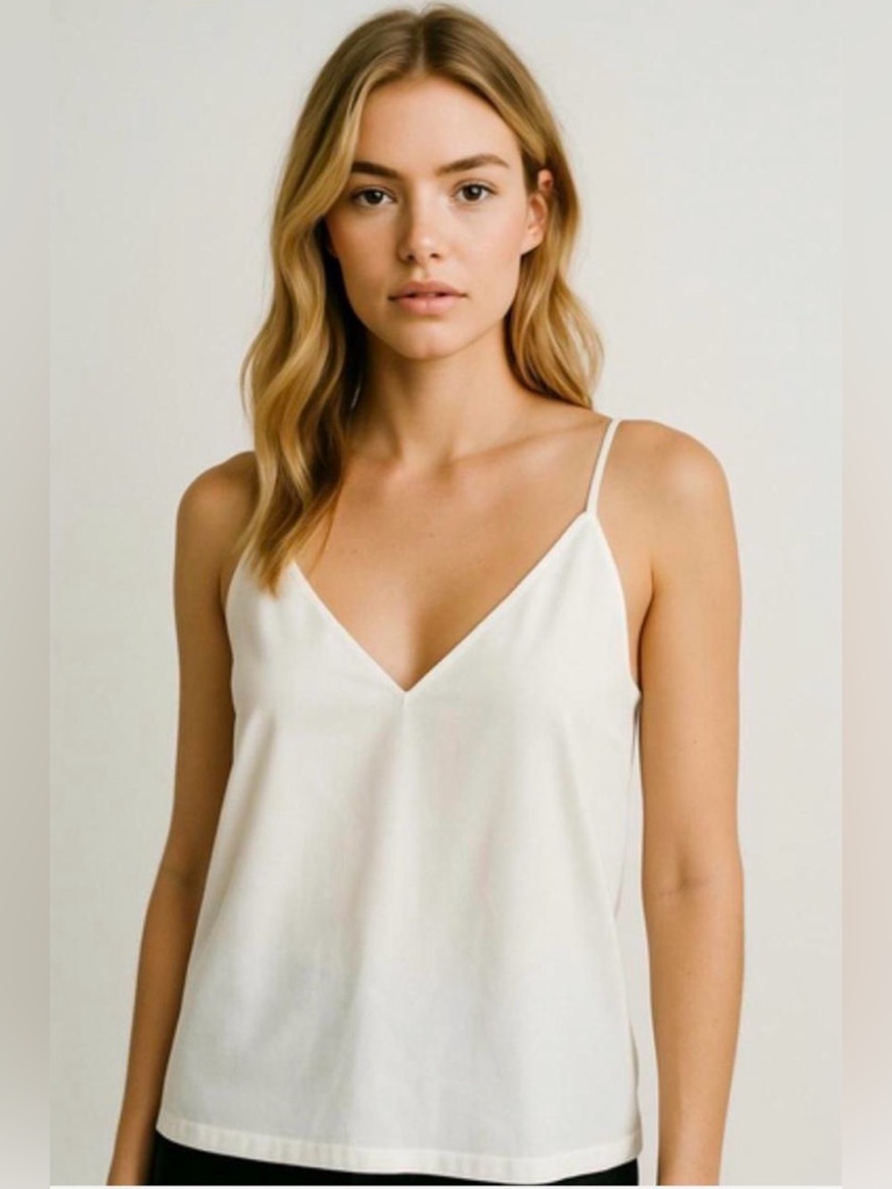 A new day Women’s Cream V-Neck Camisole Tank Top